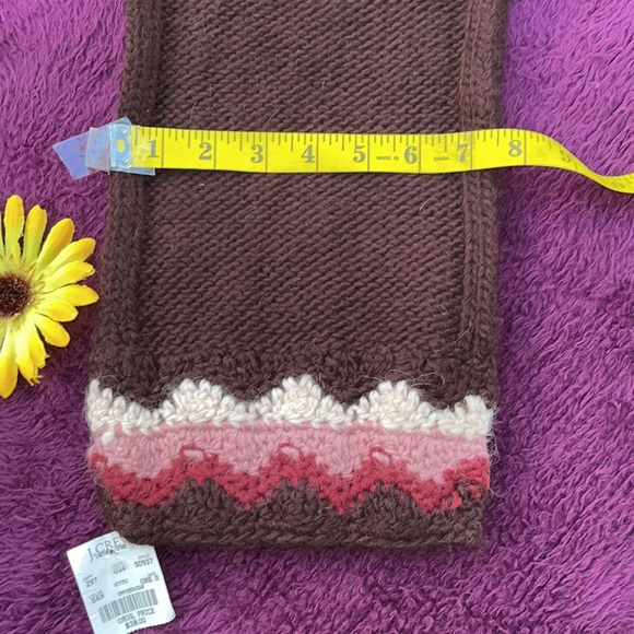 πΊ J.CREW; New with Tags! Hand-Knit, NICE 50% Wool/32% Alpaca/18% Acrylic Scarf - Picture 6 of 6